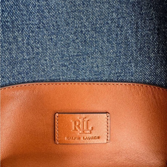 Lauren Ralph Lauren
Devyn Denim with Leather Trim Large Tote Bag - Picture 7 of 10